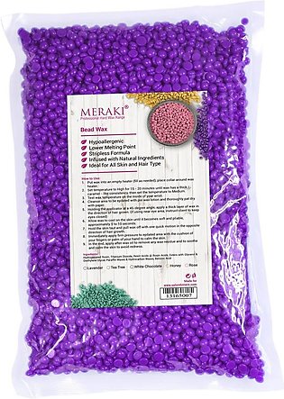 Meraki Hard Bead/Bean Stripless Hair Removing Wax Lavender 500g