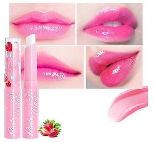 pink magic strawberry flavor tansparent lip balm