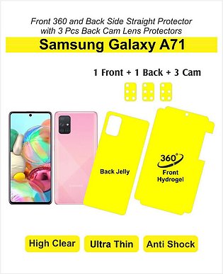 Samsung Galaxy A71 - Screen Protector - Front 360 and back Hydrogel with 3 cam protectors