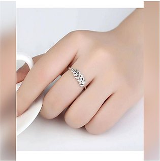 Zircon Silver Plated Ring For Women adjustable
