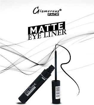 Glamorous Face Water Proof Matte Liquid Eyeliner, Eye Makeup Eyeliner, Waterproof, Smudgeproof, Longwearing Eye Makeup with Ultra-fine Tip, Black.