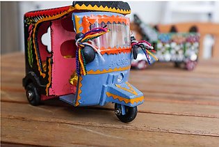 Miniature Rickshaw Model Decor Item.