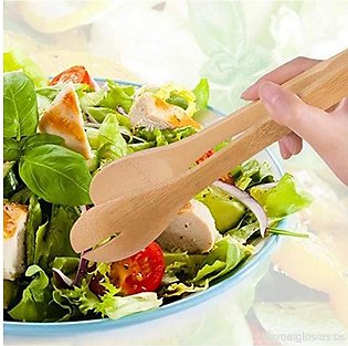 Bamboo Wood Food Barbecue Salad Toasts Tongs Cake Pastry Tea Clip Clamp Kitchen Tool