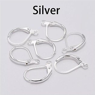 10pcs /lot 15*10mm Silver Gold French Lever Earring Hooks Wire Settings Base Hoops Earrings For DIY Jewelry Making Supplies