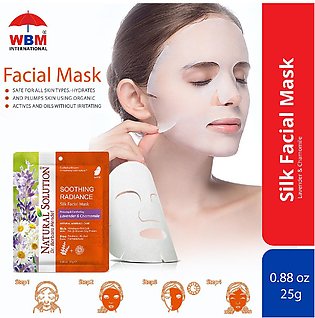 Natural Solution Soothing Radiance Silk Facial Mask Lavender & Chamomile Face Mask by WBM