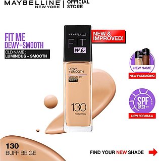 Maybelline New York - NY Fit Me Dewy + Smooth Liquid Foundation SPF 23 130 Buff Beige 30ml For Normal to Dry Skin