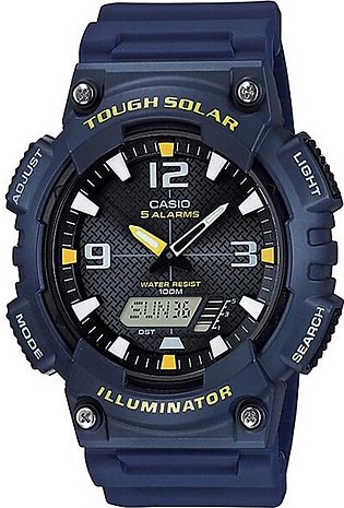 Casio Digital Youth Black Dial With Blue Rubber Strap Men's Watch - AQ-S810W-2AVDF
