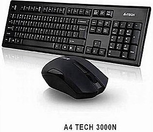 A4TECH 2.4G Vtrack Usb Mouse And Wireless Keyboard (3000N)