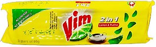 Vim Dishwash Bar Lemon & Pudina 2In1 285 gm