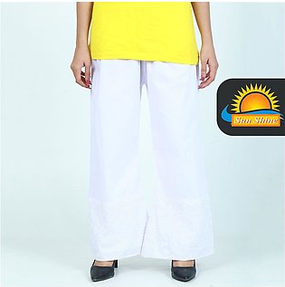 Sun Shine Ladies Cotton Embroidered Flapper Palazzo Trouser For Girls Women