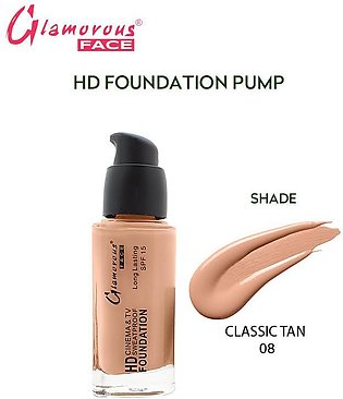 Glamorous Face HD Liquid Foundation Pump, Poreless Liquid Foundation Makeup, Flawless Creator Multi-Use Liquid Foundation Makeup, Full Coverage Foundation, Long Wear Liquid Foundation.