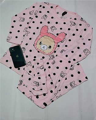 Pink Sheep Printed Kids Night Suit (Only one piece)