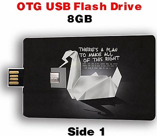OTG Plastic Business Card USB Stick/ Computer Phone Dual Use USB Flash Drive (8GB) there is plan