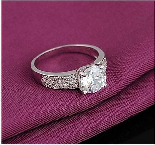 18KGP Platinum Plated Swiss Cubic Zircon Ring, Rings for girls , Rings for women, Stylish rings