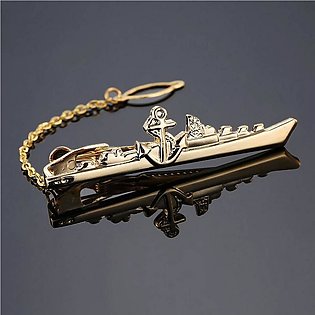 Stylish Tie pin Ship Anchor Style in Golden Color For Men