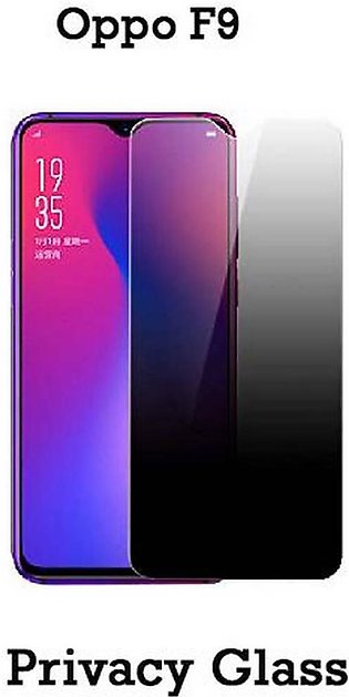 Oppo F9 Privacy Black tempered Glass Protector for Oppo F9