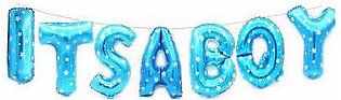 16 inch Pink / Blue Color Foil Balloons ITS A GIRL / ITS A BOY Letter Banner for Baby Shower Decoration,-(K.S.)