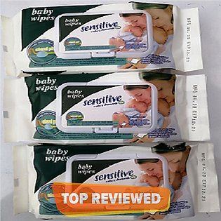 Sensitive Baby Wipes (3 Packs) (70 Wet Sheets Each)