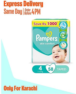 Pampers Mainline Taped Diapers Large Size 4 54 Count