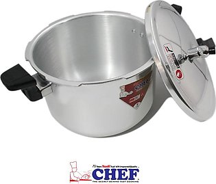 CHEF Long Handle Aluminum Pressure Cooker 1305 - 11 Liters [Life Time Blast Proof Warranty]