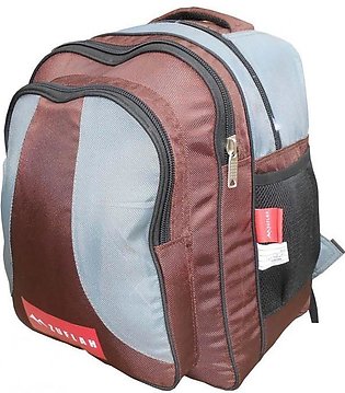 School Bag Small - Brown & Gray