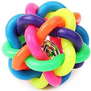 Cat Play Ball - Rainbow Ball with Bell - Cat Toy - Toys for Cats