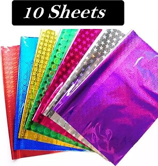 10 Sheets Shiny Gift Wrapping Paper for Party & Decoration- Size 20 x 30 Inch