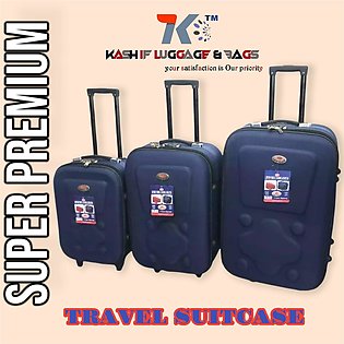 KASHIF LUGGAGE . The Premium (20"  24"  28") 3 Pcs Set Trolly Suitcase New Article