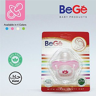 BeGe Baby Pacifier Round Shape With Germ Safety Cap BPA FREE Soother Chosni for Baby