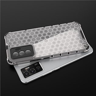 Vivo V23e Case Honeycomb Transparent Bumper Rugged Armor Protection Back Cover