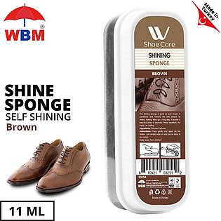 WBM Shoe Shining Sponge - Brown  Instant Shine Sponge For Brown Leather & All Types of Shoes