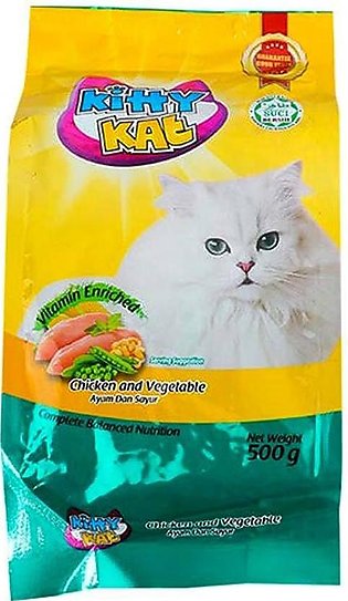 Kitty Kat Chicken and Tuna Dry Cat Food Complete Balanced Nutrition for Cat 500gram