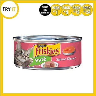 Friskies Farm Favorites Pate Salmon Dinner Wet Cat Food - 156gm