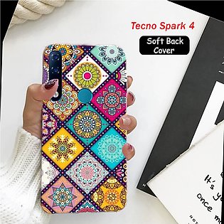 Tecno Spark 4 Back Cover -Art Flora - 2Gud Soft Case Cover