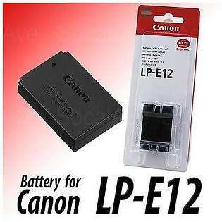 Canon Battery Pack LP-E12 for Mirrorless EOS M2, EOS M10, EOS M50, EOS M100  and DSLR EOS Rebel SL1, 100D, Cameras
