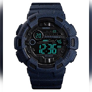 1472 Digital Waterproof Sports Watch for Men - Denim Blue