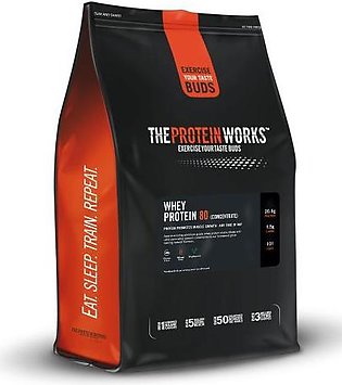 The Protein Works Whey Protein 80 - 1 kg (2.2 lbs) - Chocolate Silk (Provides optimum nutrition to muscles)