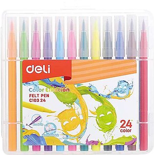 Soft Brush Drawing markers felt pen C10324 - 24 Pcs