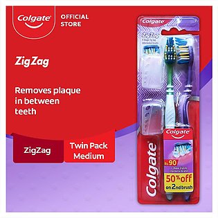 Colgate Zig Zag Toothbrush - Twin Pack (Medium)