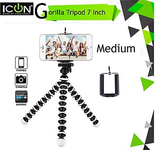 ICON Gorilla Tripod Stand For Mobile Camera 8 Inch Medium Flexible And Foldable Professional Tripod Stand For Mobile