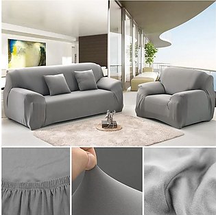 Sofa Cover 6 Seater (3+2+1) | Stretchable 6 Seater Sofa Covers Set | Elastic Fitted Solid Color Jersey Cover Jumbo Size | Comfortable Couch Cover