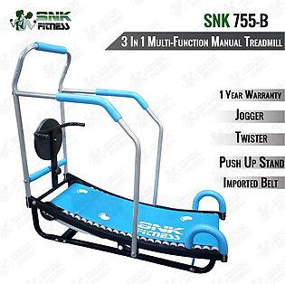 SNK FITNESS 3 In 1 Multi-Function Manual Curved Treadmill