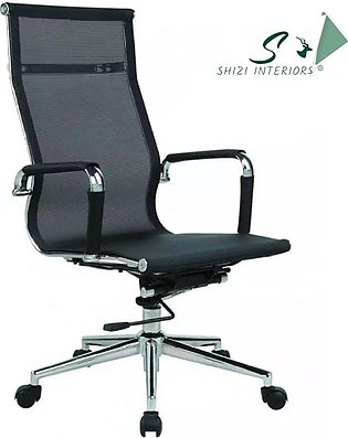 Office Revolving Chair Mesh - Computer Chair - Black