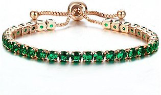 Fashion Jewellery Crystal Zircon Bracelet Women Adjustable Fashion Women Crystal Rhinestone Tennis Bracelet For Girls