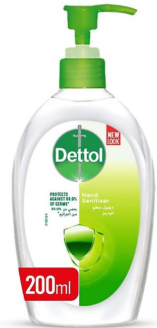 Dettol Hand Sanitizer Pump Antibacterial Germ Protection Original 200ml