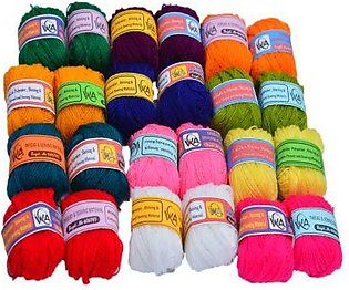 24 Pcs Multicolor Woolen Embroidery Thread Karhai Wala Dhaga ( کڑھائی کرنے والا پشم کا دھاگہ ) | ibs Thread embroidery