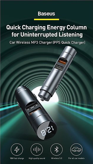 Baseus Energy Column - Wireless MP3 Car Charger - 18W