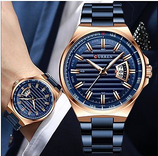 CURREN Brand Quartz & Analog Business Class Wrist Watch For Men With Box-8375