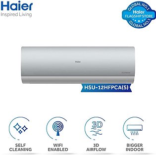 Haier (Pearl Inverter Series) 1 Ton DC Inverter UPS Enabled - Self Cleaning - WiFi Enabled-Turbo Cooling-Silver Colour AC - HSU-12HFPCA(S)/10 Years Warranty/Air Conditioner/Haier Free Installation