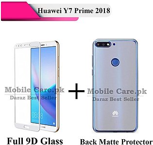 Huawei Y7 Prime 2018 (Huawei Y7 2018) Glass Protector 9D|5D|6D|10D|11D|21D Black Tempered Glass Screen Protector Full Glue Edge To Edge + Back Matte Protector Soft Skin Sheet Soft Film Protection For Huawei Y7 Prime 2018 (Huawei Y7 2018)